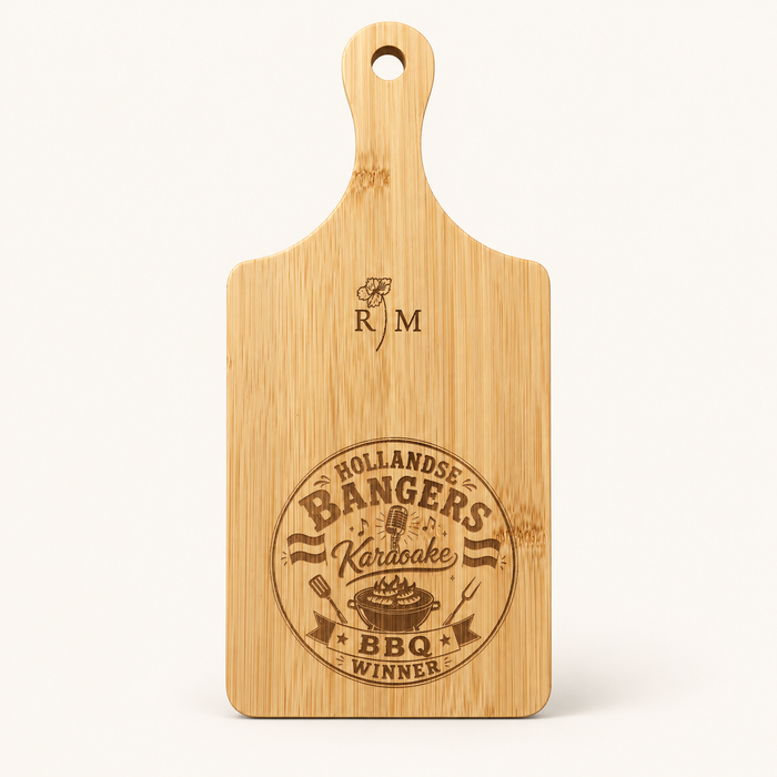 Bamboe snijplank met persoonlijke BBQ-gravure