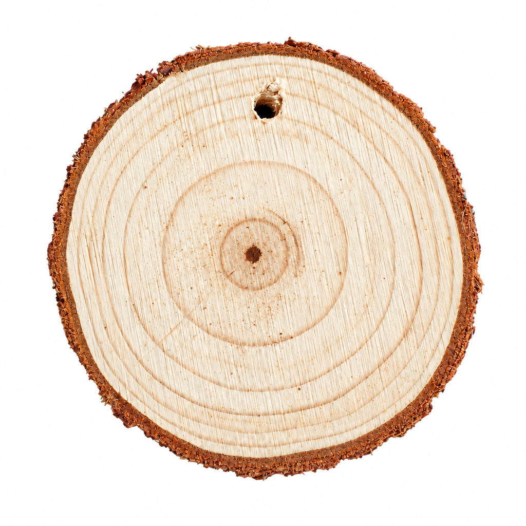Natuurlijke houten boomschijf hanger voor persoonlijke gravure