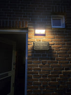 Leisteen huisnummerbord met gravure